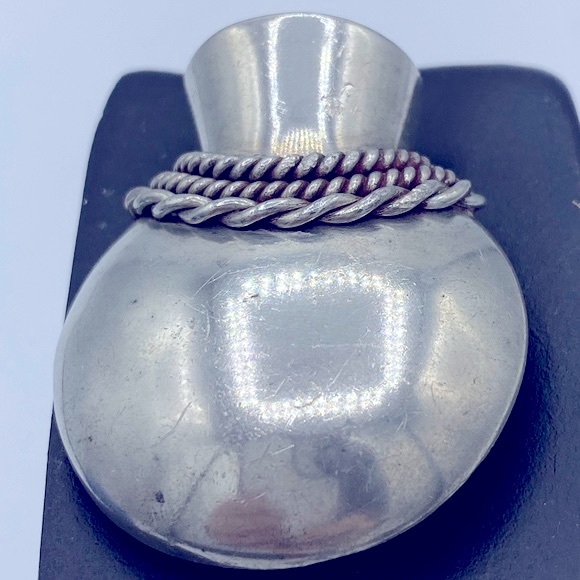 Vintage Posey Holder Brooch Unique Brooch That Can Hold A Flower Silver Tone - Picture 2 of 7